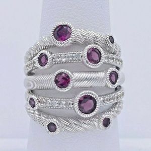 🍃🍃HOLD🍃🍃JR ST. SILVER 925 RHODOLITE GARNET